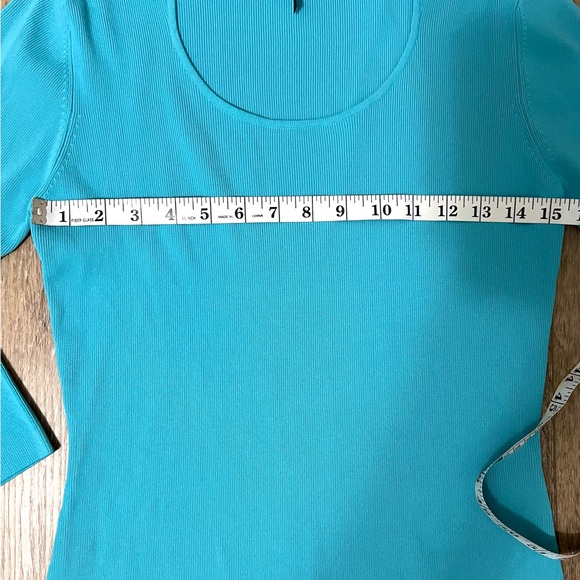Turquoise Rib Knit Sweater by VENINI SZ M NWOT - Picture 8 of 9
